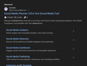 social media marketing - facebook ad example